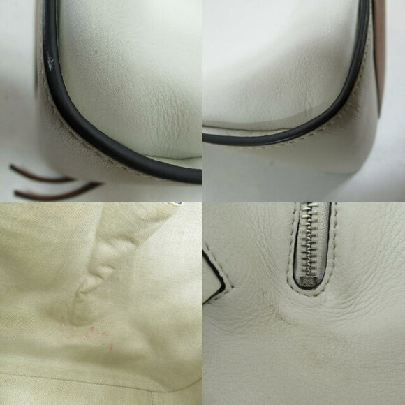 LOEWE Hammock Shoulder Bag Brown White Leather - Picture 10 of 10